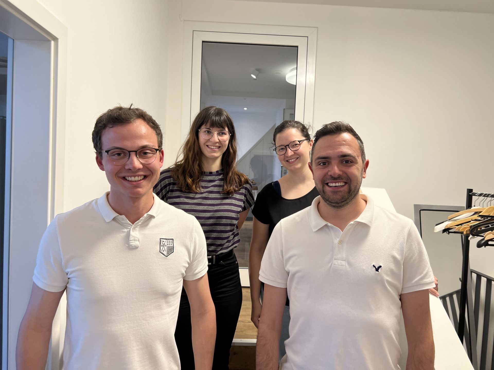 Unsere Gewählten (v.l.n.r.): Jugendleiter Tischtennis Felix Roth, Schriftführerin Miriam Profft, Abteilungsleiter Tischtennis Simone Heinz, Jugendleiter Badminton Felix Moosmann.