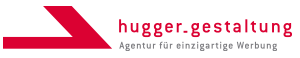 Logo hugger_gestaltung – Agentur für einzigartige Werbung